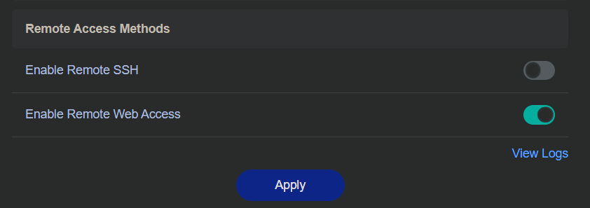 GoodCloud Remote Web Admin access