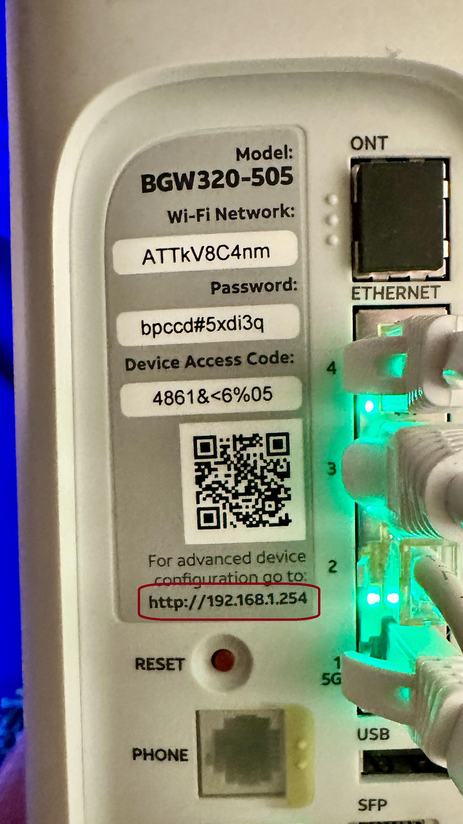 Router admin login credentials